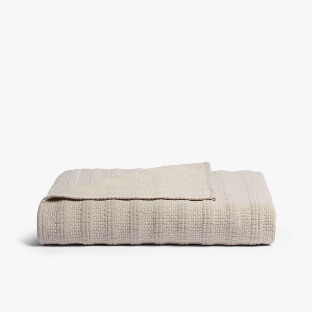 Open Box - Parachute - Desert Stripe Bed Blanket Queen/King Na Natural